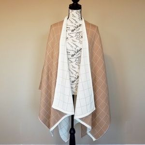 Blanket shawl, cape, wrap, open poncho, Fits All